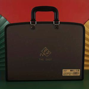 TEMU 레트로 스타일 슈퍼 대용량 A4 데이터 파일 저장 가방 사무실 홈 학교 시험 종이 파일 13 그리드 저장 및 조직 오르간 가방