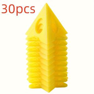 TEMU 30pcs 페인팅 페인트 삼각형은 캔버스 및 캐비닛 도어 라이저 지원을 의미하며 미니 콘 페인트 는 페인트 붓기, 도어 페인팅 스탠드, 페인트 , 노란색, 빨간색, 주황색을 의미합니다.