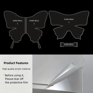 TEMU 4개 세트 DIY 나비 가죽 도구 아크릴 스텐실 수공예 가죽 몰드 가방 지갑 장식 펜던트 만들기 가죽 액세서리, DIY 지갑 만들기