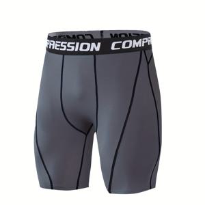 TEMU 남성용 퀵드라이 압박 운동 반바지 - 고탄력 무릎 길이 체육관 러닝 트레이닝 팬츠, 타이트핏 농구 & 스포츠 반바지, 사후 운동용 (세탁기 사용 가능)