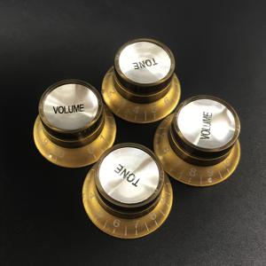 TEMU 볼륨 및 톤 컨트롤용 기타 노브 4개 세트, 일렉트릭 기타 노브 스타일, 6mm/18T 샤프트 홀, 앰프용 블랙 기타 노브 레스 폴 일렉트릭 기타