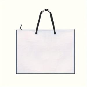 TEMU 대형 투명 PVC 문서 가방 - 포스터 및 아트워크용 휴대용 보관 토트, 18.9x25.39인치