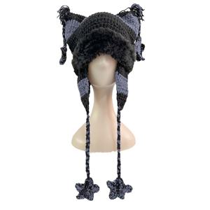 TEMU 날씨에 적합한 따뜻한 겨울 모자 - 통기성 좋은 부드러운 비신축성 귀마개와 별 펜던트, 야외 활동 및 일상 사용에 적합