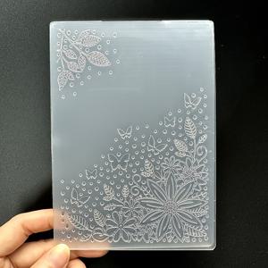 TEMU 크리스마스 테마 나비 레이스 테두리 모서리 패턴 플라스틱 엠보싱 템플릿 - 3D 엠보싱 카드, 다양한 행사 및 카드 제작, 스크랩북, 선물 태그 등에 적합