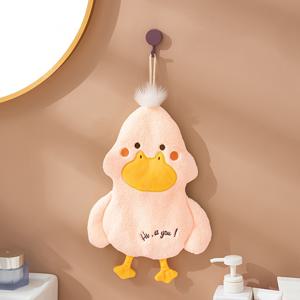 TEMU 주방 및 욕실 겸용 듀얼 페이스 행잉 흡수 타월, 두꺼운 디자인 특징. Hihi Duck 플랫 핸드 타월 및 행잉 흡수 타월, 주방 및 욕실 모두 사용에 적합