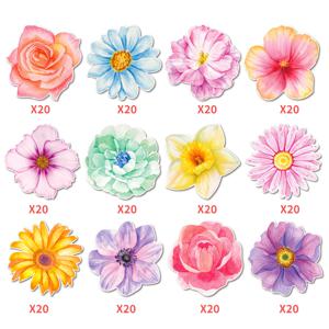 TEMU 240개 자체 접착식 노트패드, 만화 꽃무늬 디자인, 메모 쓰기에 완벽하며 봄 결혼식 파티 장식에 이상적