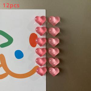 TEMU 12개 귀여운 하트 모양 자석 세트, 만화 재미있는 하트 모양 냉장고 장식 자석, 화이트보드 냉장고 스티커 자석, 사무실 및 주방 용품 홈 데코용, 데이, 어머니의 날 선물로 완벽함
