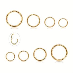 TEMU 8개입 16G 서지컬 스틸 힌지 스냅 프래그먼트 코링 스파이럴 연골 다이스 트라거스 귀걸이 바디 피어싱 6-12mm