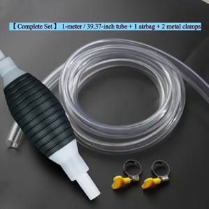 TEMU 가스, 오일, 물 및 연료 전송용 유연한 PVC 호스가 포함된 휴대용 흡입 펌프