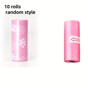 TEMU 150개/10롤 매우 두꺼운 누출 방지 강아지 배변 봉투, 발자국 디자인 - 강력한 냄새 제어, 애완 동물 배설물, 산책용 봉투|재미있는 디자인|튼튼한 구조, 강아지 배변 봉투