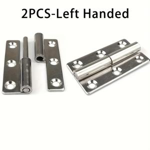 TEMU 2개 세트 3인치 스테인리스 리프트 오프 힌지, 가정용 문 및 창문 힌지 - 좌우 핸드, 광택 마감, 상업용 도어를 위한 모던 스타일