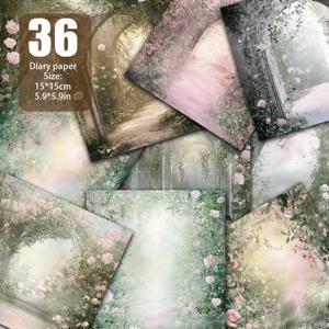 TEMU 비밀의 정원에서 빛나는 마법의 장미가 꽃피고, 섬세한 꽃잎이 부드럽게 반짝이며, 아이비 덩굴과 엮여 있습니다. 몽환적인 핑크와 그린 색상 스킴은 동화 같은 분위기를 연출합니다. 장면은 순수합니다.