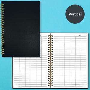 TEMU 아5 그리드 노트북 - 8.5x5.9인치 스파이럴 바운드 저널, 60페이지 다용도 기록장 출석부 회계 데이터 및 재고 추적 이벤트 계획 PVC 커버, 가로 또는 세로 레이아웃 옵션