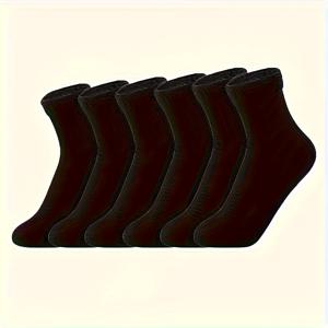 TEMU 가을/겨울 여성용 미드 캐프 양말, 12/6켤레, 안감 두꺼운 솔리드 컬러 스노우 양말, 따뜻한 아웃도어 스포츠 양말