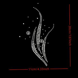 TEMU 블링 그래스 핫픽스 라인스톤 모티프 어플리케 패치