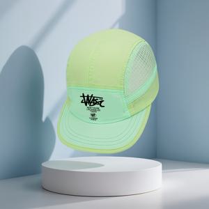 TEMU 새로운 일본 스타일 파이브패널 야구 모자, 아웃도어 스포츠 통기성 짧은 챙 남녀공용 야구 모자