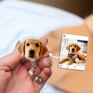 TEMU 2D 1 맞춤 애완 동물 캐릭터 배지, 사진으로 제작한 맞춤형 배지 - 이미지 배지, 맞춤 커플 사진 선물, 기념일 선물, 애완 동물, 커플, 가족, 친구, 유명인, 만화 등을 특징으로 하는 기념품 제작에 적합