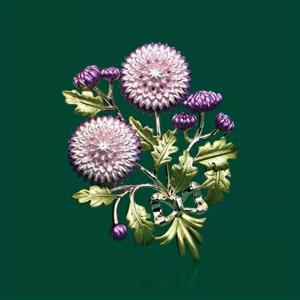 TEMU 빈티지 고급 여성 남성 에나멜 민들레 브로치 클래식 고급스러운 우아한 식물 레이디 핀 배지