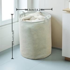 TEMU 튼튼한 손잡이가 있는 모던 접이식 세탁 바구니 - 공간 절약형, 보관이 쉬운 디자인, 내구성 있는 비직물 정리함, 옷, 장난감, 욕실 필수품용 - 다용도 가정용 수납 솔루션, 욕실 정리함 | 패턴 바구니 | 접이식 디자인, 사계절용 세탁 바구니, 세탁 바구니