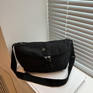 TEMU 듀얼 지퍼 수납 공간 크로스바디 백 - 대용량 컨버터블 백팩/핸드백, 조절 가능한 스트랩, 여성 & 남성용 경량 일상 가방, 여행, 출근, 학교용 - 블랙, 화이트, 그린, 퍼플, 카키 컬러 (노원 패브릭), 내구성 있는 디자인, 멀티펑션 토트백, 도시 커뮤터 필수 아이템