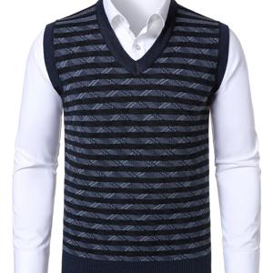 TEMU 남성 골지 니트 조끼