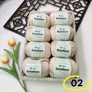 TEMU 8개 세트 대나무 혼방 니트 실 - 부드럽고 통기성 좋음, 뜨개질, 크로셰, DIY 공예에 적합 - 총 중량 400g (14.11oz) - 21가지 생생한 색상