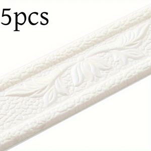 TEMU 5롤, 90.55인치, 230*4cm, 3D 폼 베이스보드, 자가 접착, 허리 라인, 벽 스티커, 벽지 테두리, 벽 모서리 트림, 문틀 엣지 보호 스트립, 홈 데코 향상, 홈 , 접착제 포함, 충격 방지