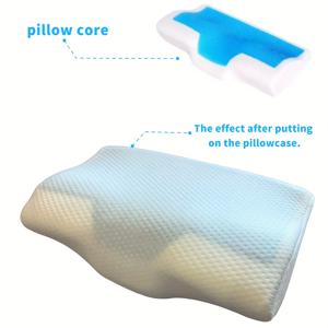 TEMU 나비형 건강한 경추 케어 베개 침구 베개 쿨링 젤 베개 1개 코골이 방지 베개 목 통증 경추 수면 베개
