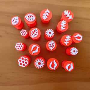 TEMU 고급 도예 도구 스탬프 1세트, 점토 스탬프, 독특한 흙 누름용, 내구성 있는 PVC 소재, DIY 공예 및 예술 창작에 적합, 크리스마스 및 생일 선물 DIY 도예 몰드 세트