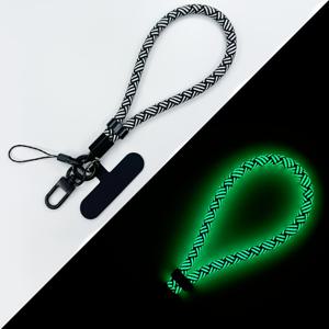 TEMU 야광 조절 가능 휴대폰 끈 손목 스트랩 - 7mm 분리형 휴대폰 끈, 야외 스포츠, 야간 러닝 로프, 콘서트 페스티벌 분실 방지 손목 밴드, 휴대폰용 범용 (빛을 흡수하여 야광)