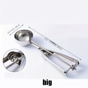 TEMU 스쿱 1개, 스테인리스 스틸 쿠키 반죽 스쿱, 베이킹용 쿠키 스쿱, 트리거 릴리즈 기능이 있는 스테인리스 스틸 스쿱, 퍼내기 및 서빙용, 베이킹용 대/중/소 사이즈 쿠키 스쿱