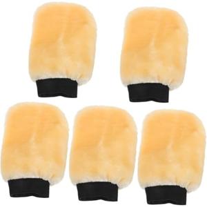 TEMU 플러시 장갑 5개 세트 - 양면 두꺼운 청소 장갑, 부드러운 마이크로화이버, 튼튼한 구조, 차량 디테일링, 가정 및 자동차 청소에 적합, 내구성과 편안한 디자인, 자동차 청소 장갑, 자동차 디테일링 도구, 인체공학적 장갑 디자인, 부드러운 섬유 장갑