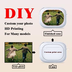 TEMU 에어팟 3/4/에어팟 프로/2/3용 DIY 맞춤형 사진 패턴 투명 이어폰 케이스, 개성 있는 TUP 패션 휴대용 무선 이어폰 파우치, 할로윈 크리스마스 DIY 창의적인 선물 (남자친구, , 친구, 생일, 휴가 선물)