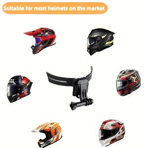 TEMU 모든 주요 스포츠 카메라용 퍼스트 퍼슨 사이클링 카메라 마운트, 안정적인 안티셰이크 턱 마운트로 쉬운 라이딩 녹화/안전 증거, 필수 아웃도어 블로그 액세서리, 모든 순간을 포착하는 내구성과 장수명, 야외 모험 장비,조절 가능한 핏,컴팩트 디자인,고품질 소재,액션 카메라 스태빌라이저,어드벤처 블로거들,스포츠 비디오그래퍼