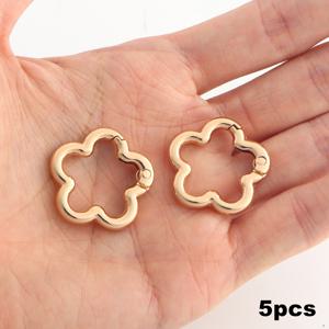 TEMU 핸드백 백팩 지갑용 꽃무늬 스프링 버클 걸쇠 5개, DIY 지갑 만들기용 지갑 버클, DIY 지갑 장식품