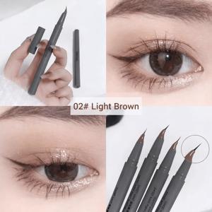 TEMU 라이트 브라운 아이라이너 초극세·퀵드라이 점막 라인 & 꼬리 라인 연장에 최적 번짐방지 워터프루同 깔끔한 슬림 라인