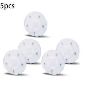 TEMU 투명 아크릴 라지서런 4인치 5개 세트, 향신료, 케이크 정리 및 회전식 디스플레이 베이스에 적합