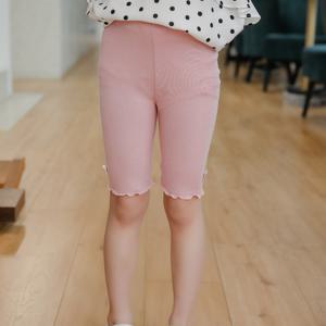 TEMU 여아용 파이브포인트 바지모델 아동용 레깅스 여아용 아동용 바지 여름 얇은 스타일 여아용 안전바지 세븐포인트 레깅스