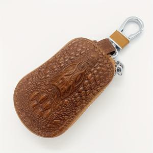 TEMU 정품 소가죽 자동차 키 파우치 1개, 곰팡이 디자인, 남녀 모두를 위한 발렌타인데이 및 생일 선물로 완벽