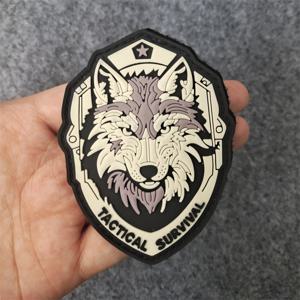 TEMU 1개 전사 전술 패치, 늑대 머리 무늬, PVC 공정, 가방 및 조끼, 재킷, 애완동물 조끼용