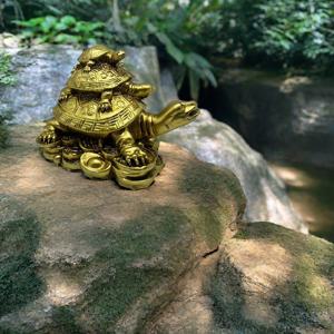 TEMU 1개 부유 거북이 레진 공예 작품 생일 선물 가정 부유 행운 풍수 장식 학실 현관 캐비닛