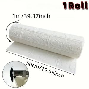 TEMU 벽돌 벽지, 간편한 부착 3D 벽돌 벽지 스티커 폼 패널 홈 데코 | 떼어내어 붙이는 방식, 간편한 청소 및 절단 | 거실, 주방, 침실, 기숙사, 사무실에 적합