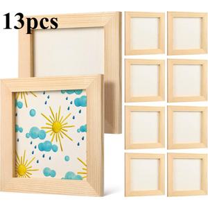 TEMU 13개의 나무 프레임과 점토 프레임은 그림 그리기에 이상적이며, 집에서 만드는 점토 앨범을 만들기에 완벽하며 장식용 엔터테인먼트에 좋습니다.