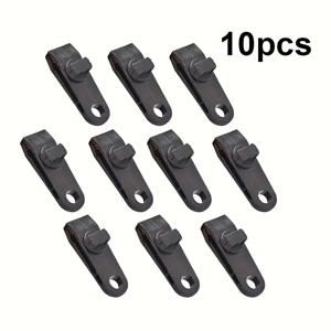 TEMU 10pcs 야외 텐트 클립, 타프, 비 방수 천, 바람 방지 고정 헤비 듀티 조절 잠금 클립