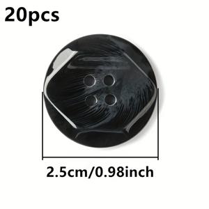 TEMU 재봉 및 공예에 적합한 레진 단추 20개 세트. 프로젝트 및 축제 장식에 이상적입니다. 이 둥근 단추는 4개의 구멍이 있으며 코트, 정장, 재킷, 스웨터 및 블레이저에 완벽하며 다양한 색상과 크기로 제공됩니다.