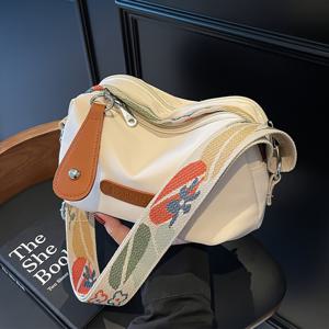 TEMU 새로운 패션과 내구성을 갖춘 나일론 소재 여성용 숄더백 크로스백, 다수의 수납공간과 포켓, 조절 가능한 스트랩 길이, 소형 용량, 출근, 쇼핑, 파티, 엄마용 등 다양한 상황에 적합한 다용도 가방