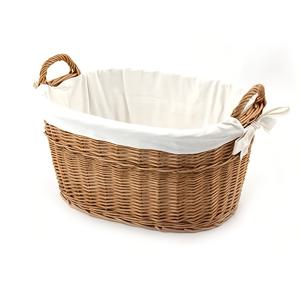 TEMU 1개 러스틱 오벌 수납 바구니, 손잡이와 라이너가 있는 침실 및 공부용 책상 정리함 - 거실, 세탁실, 홈 데코에 완벽 - 할로윈, 크리스마스, 추수감사절, 집 조직, 세탁 바구니, 손으로 짠 디자인, 장식 바구니, 내구성 있는 직조, 견고한 구조, 다목적 바구니, 홈 오거나이저, 휴일 장식, 선반 바구니