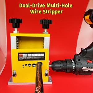 TEMU 듀얼 드라이브 전선 스트리퍼, 소형, 가정용 범용, 스크랩선 벗기기 다구멍 공구, 업그레이드된 칼날