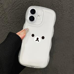 TEMU 폰케이스: 심플 베어 표정 패턴 - 아이폰 17에어/16프로맥스/15플러스/14/13/12/11 소프트 쉘 폰 케이스 - 부활절, 크리스마스, 할로윈 선물 아이디어, 그녀, 그에게, 친구 또는 자신을 위한 귀여운 카툰 보호 케이스