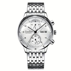 TEMU 전자동 기계식 , 스테인리스 스틸 재질, 야광 기능, 달력 기능이 탑재된 남성용 시계입니다. 최대 30미터까지 물에 강합니다. 이 초슬림하고 스타일리시한 시계는 파티에 완벽합니다.